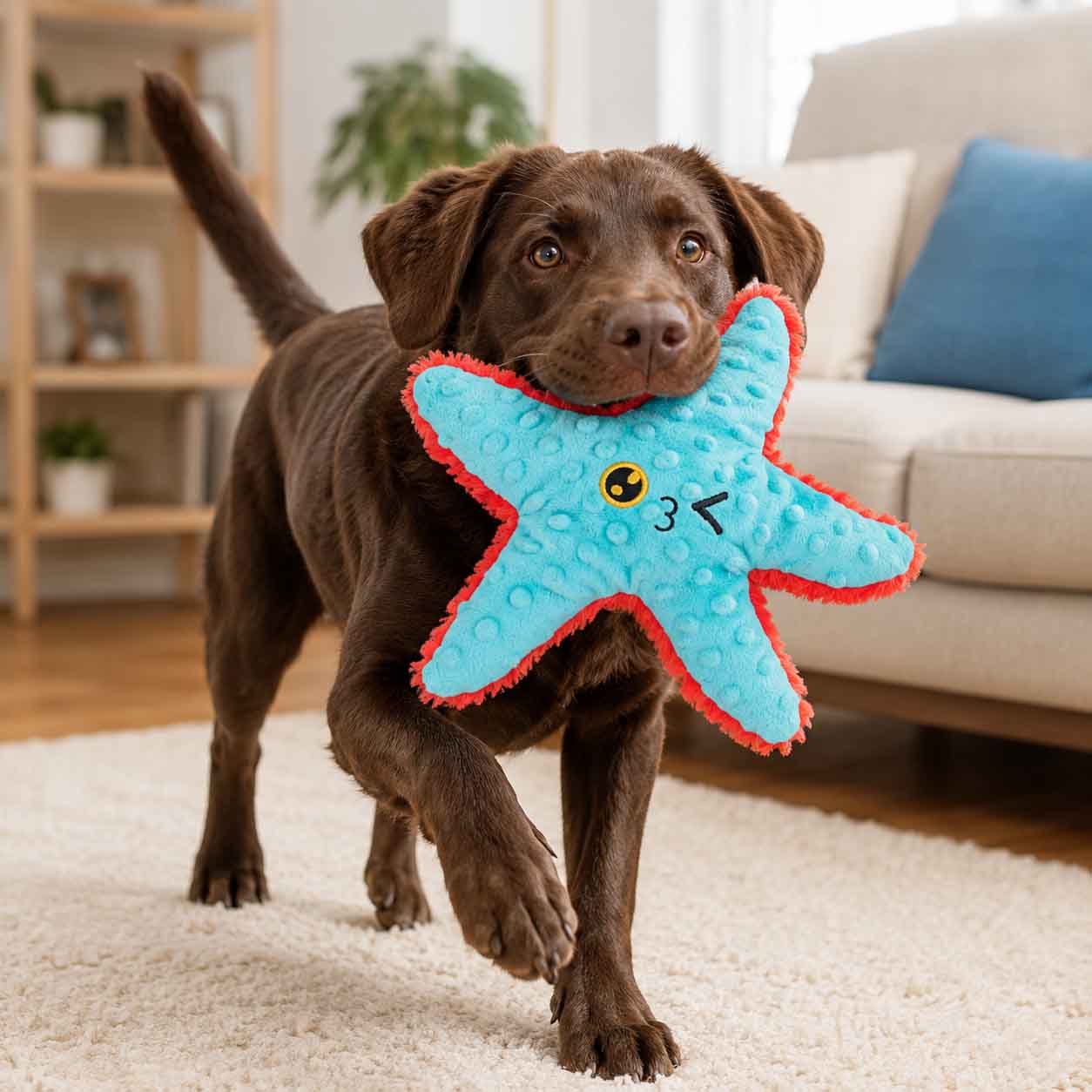 Carl Starfish Plush Tug Dog Toy