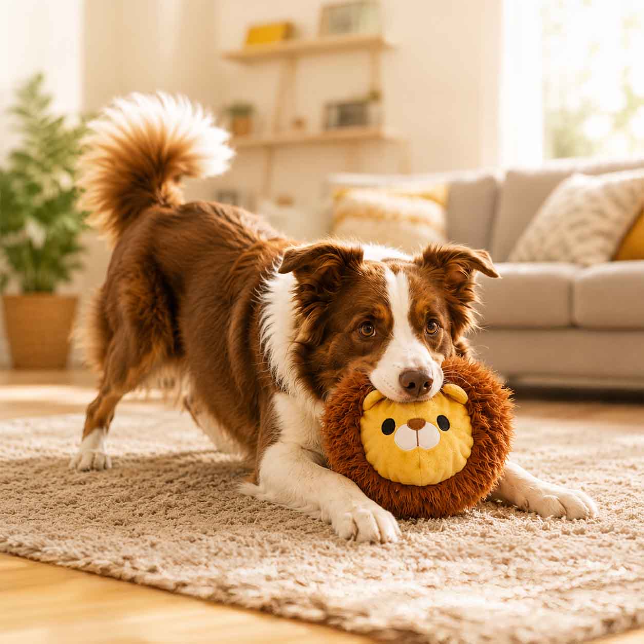Lionel Lion Super Chewer Durable 2-in-1 + Fetch Dog Toy