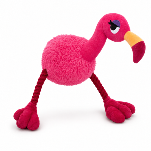 Chewvox Flamingo Tug Dog Toy — Extra Large